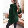imagePRETTYGARDEN Womens Open Front Cardigan Sweaters Fall Fashion Button Down Cable Knit Chunky Winter Clothing Outerwear CoatsDark Green