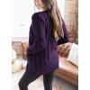 imagePRETTYGARDEN Womens Open Front Cardigan Sweaters Fall Fashion Button Down Cable Knit Chunky Winter Clothing Outerwear CoatsDark Purple