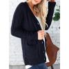 imagePRETTYGARDEN Womens Open Front Cardigan Sweaters Fall Fashion Button Down Cable Knit Chunky Winter Clothing Outerwear CoatsNavy