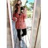 imagePRETTYGARDEN Womens Open Front Cardigan Sweaters Fall Fashion Button Down Cable Knit Chunky Winter Clothing Outerwear CoatsRed