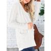imagePRETTYGARDEN Womens Open Front Cardigan Sweaters Fall Fashion Button Down Cable Knit Chunky Winter Clothing Outerwear CoatsWhite