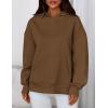 imagePRETTYGARDEN Womens Oversized Hoodies Fleece Sweatshirts Fall Fashion 2025 Long Sleeve Pullover Tops Y2k Winter ClothesBrown