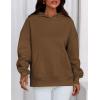 imagePRETTYGARDEN Womens Oversized Hoodies Fleece Sweatshirts Fall Fashion 2025 Long Sleeve Pullover Tops Y2k Winter ClothesBrown