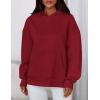 imagePRETTYGARDEN Womens Oversized Hoodies Fleece Sweatshirts Fall Fashion 2025 Long Sleeve Pullover Tops Y2k Winter ClothesBurgundy