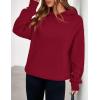 imagePRETTYGARDEN Womens Oversized Hoodies Fleece Sweatshirts Fall Fashion 2025 Long Sleeve Pullover Tops Y2k Winter ClothesBurgundy