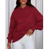 imagePRETTYGARDEN Womens Oversized Hoodies Fleece Sweatshirts Fall Fashion 2025 Long Sleeve Pullover Tops Y2k Winter ClothesBurgundy