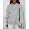 imagePRETTYGARDEN Womens Oversized Hoodies Fleece Sweatshirts Fall Fashion 2025 Long Sleeve Pullover Tops Y2k Winter ClothesGrey