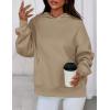 imagePRETTYGARDEN Womens Oversized Hoodies Fleece Sweatshirts Fall Fashion 2025 Long Sleeve Pullover Tops Y2k Winter ClothesKhaki