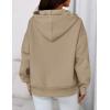 imagePRETTYGARDEN Womens Oversized Hoodies Fleece Sweatshirts Fall Fashion 2025 Long Sleeve Pullover Tops Y2k Winter ClothesKhaki