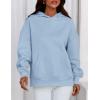 imagePRETTYGARDEN Womens Oversized Hoodies Fleece Sweatshirts Fall Fashion 2025 Long Sleeve Pullover Tops Y2k Winter ClothesLight Blue