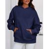 imagePRETTYGARDEN Womens Oversized Hoodies Fleece Sweatshirts Fall Fashion 2025 Long Sleeve Pullover Tops Y2k Winter ClothesNavy Blue