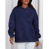 imagePRETTYGARDEN Womens Oversized Hoodies Fleece Sweatshirts Fall Fashion 2025 Long Sleeve Pullover Tops Y2k Winter ClothesNavy Blue