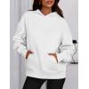 imagePRETTYGARDEN Womens Oversized Hoodies Fleece Sweatshirts Fall Fashion 2025 Long Sleeve Pullover Tops Y2k Winter ClothesWhite