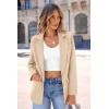 imagePRETTYGARDEN Womens Spring Fall Business Casual Blazers Long Sleeve Notch Lapel Trendy Work Office Blazer Jackets OuterwearBeige