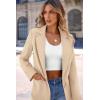 imagePRETTYGARDEN Womens Spring Fall Business Casual Blazers Long Sleeve Notch Lapel Trendy Work Office Blazer Jackets OuterwearBeige