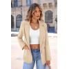 imagePRETTYGARDEN Womens Spring Fall Business Casual Blazers Long Sleeve Notch Lapel Trendy Work Office Blazer Jackets OuterwearBeige