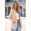imagePRETTYGARDEN Womens Spring Fall Business Casual Blazers Long Sleeve Notch Lapel Trendy Work Office Blazer Jackets OuterwearBeige