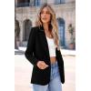 imagePRETTYGARDEN Womens Spring Fall Business Casual Blazers Long Sleeve Notch Lapel Trendy Work Office Blazer Jackets OuterwearBlack