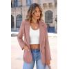 imagePRETTYGARDEN Womens Spring Fall Business Casual Blazers Long Sleeve Notch Lapel Trendy Work Office Blazer Jackets OuterwearDark Pink