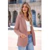 imagePRETTYGARDEN Womens Spring Fall Business Casual Blazers Long Sleeve Notch Lapel Trendy Work Office Blazer Jackets OuterwearDark Pink