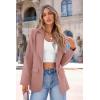 imagePRETTYGARDEN Womens Spring Fall Business Casual Blazers Long Sleeve Notch Lapel Trendy Work Office Blazer Jackets OuterwearDark Pink
