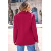 imagePRETTYGARDEN Womens Spring Fall Business Casual Blazers Long Sleeve Notch Lapel Trendy Work Office Blazer Jackets OuterwearDark Rose Red