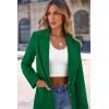 imagePRETTYGARDEN Womens Spring Fall Business Casual Blazers Long Sleeve Notch Lapel Trendy Work Office Blazer Jackets OuterwearGreen