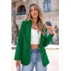 imagePRETTYGARDEN Womens Spring Fall Business Casual Blazers Long Sleeve Notch Lapel Trendy Work Office Blazer Jackets OuterwearGreen