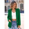 imagePRETTYGARDEN Womens Spring Fall Business Casual Blazers Long Sleeve Notch Lapel Trendy Work Office Blazer Jackets OuterwearGreen