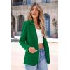 imagePRETTYGARDEN Womens Spring Fall Business Casual Blazers Long Sleeve Notch Lapel Trendy Work Office Blazer Jackets OuterwearGreen