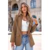 imagePRETTYGARDEN Womens Spring Fall Business Casual Blazers Long Sleeve Notch Lapel Trendy Work Office Blazer Jackets OuterwearKhaki
