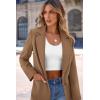 imagePRETTYGARDEN Womens Spring Fall Business Casual Blazers Long Sleeve Notch Lapel Trendy Work Office Blazer Jackets OuterwearKhaki