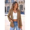imagePRETTYGARDEN Womens Spring Fall Business Casual Blazers Long Sleeve Notch Lapel Trendy Work Office Blazer Jackets OuterwearKhaki