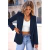 imagePRETTYGARDEN Womens Spring Fall Business Casual Blazers Long Sleeve Notch Lapel Trendy Work Office Blazer Jackets OuterwearNavy
