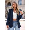imagePRETTYGARDEN Womens Spring Fall Business Casual Blazers Long Sleeve Notch Lapel Trendy Work Office Blazer Jackets OuterwearNavy