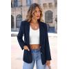 imagePRETTYGARDEN Womens Spring Fall Business Casual Blazers Long Sleeve Notch Lapel Trendy Work Office Blazer Jackets OuterwearNavy