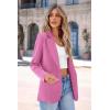 imagePRETTYGARDEN Womens Spring Fall Business Casual Blazers Long Sleeve Notch Lapel Trendy Work Office Blazer Jackets OuterwearPink