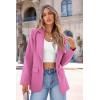 imagePRETTYGARDEN Womens Spring Fall Business Casual Blazers Long Sleeve Notch Lapel Trendy Work Office Blazer Jackets OuterwearPink