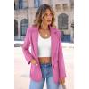 imagePRETTYGARDEN Womens Spring Fall Business Casual Blazers Long Sleeve Notch Lapel Trendy Work Office Blazer Jackets OuterwearPink