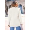 imagePRETTYGARDEN Womens Spring Fall Business Casual Blazers Long Sleeve Notch Lapel Trendy Work Office Blazer Jackets OuterwearWhite