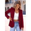 imagePRETTYGARDEN Womens Spring Fall Business Casual Blazers Long Sleeve Notch Lapel Trendy Work Office Blazer Jackets OuterwearWine Red