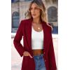 imagePRETTYGARDEN Womens Spring Fall Business Casual Blazers Long Sleeve Notch Lapel Trendy Work Office Blazer Jackets OuterwearWine Red
