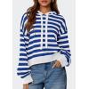 imagePRETTYGARDEN Womens Striped Sweaters 2025 Fall Pullover Hoodies Y2K Casual Long Sleeve Tops Winter Fashion ClothingStriped Blue White
