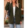 imagePRETTYGARDEN Womens Winter Corduroy Blazers Jackets Dressy Casual Ribbed Long Sleeve Lapel Fashion Work Business OuterwearArmy Green