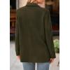 imagePRETTYGARDEN Womens Winter Corduroy Blazers Jackets Dressy Casual Ribbed Long Sleeve Lapel Fashion Work Business OuterwearArmy Green