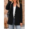 imagePRETTYGARDEN Womens Winter Corduroy Blazers Jackets Dressy Casual Ribbed Long Sleeve Lapel Fashion Work Business OuterwearBlack