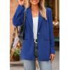 imagePRETTYGARDEN Womens Winter Corduroy Blazers Jackets Dressy Casual Ribbed Long Sleeve Lapel Fashion Work Business OuterwearBlue