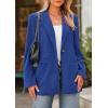 imagePRETTYGARDEN Womens Winter Corduroy Blazers Jackets Dressy Casual Ribbed Long Sleeve Lapel Fashion Work Business OuterwearBlue