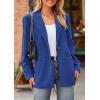 imagePRETTYGARDEN Womens Winter Corduroy Blazers Jackets Dressy Casual Ribbed Long Sleeve Lapel Fashion Work Business OuterwearBlue