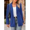 imagePRETTYGARDEN Womens Winter Corduroy Blazers Jackets Dressy Casual Ribbed Long Sleeve Lapel Fashion Work Business OuterwearBlue